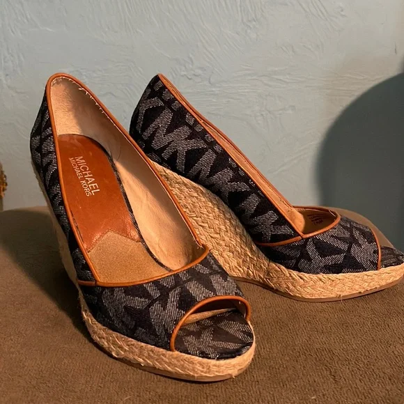 MICHAEL Michael Kors Shoes Michael Kors Denim Wedge Poshmark